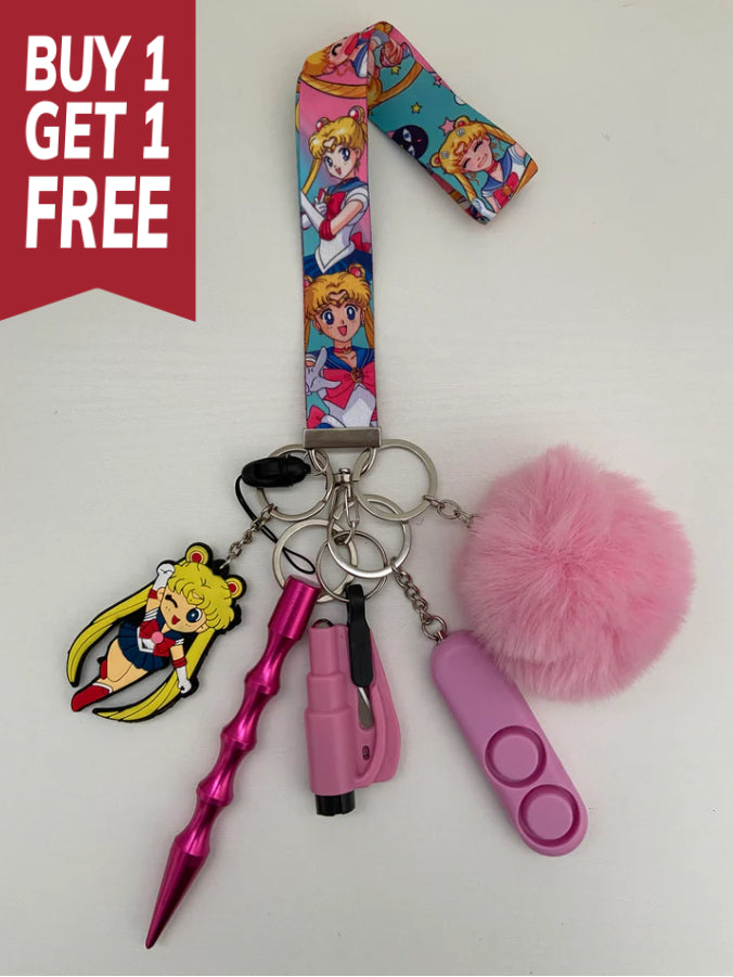 Safety Keychain - The Moon Princess - PINK