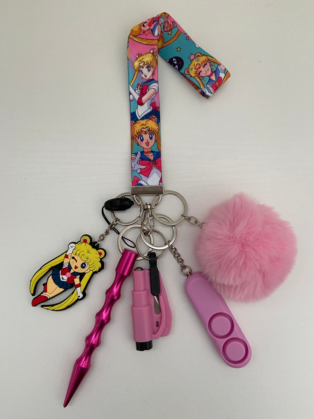 Safety Keychain - The Moon Princess - PINK