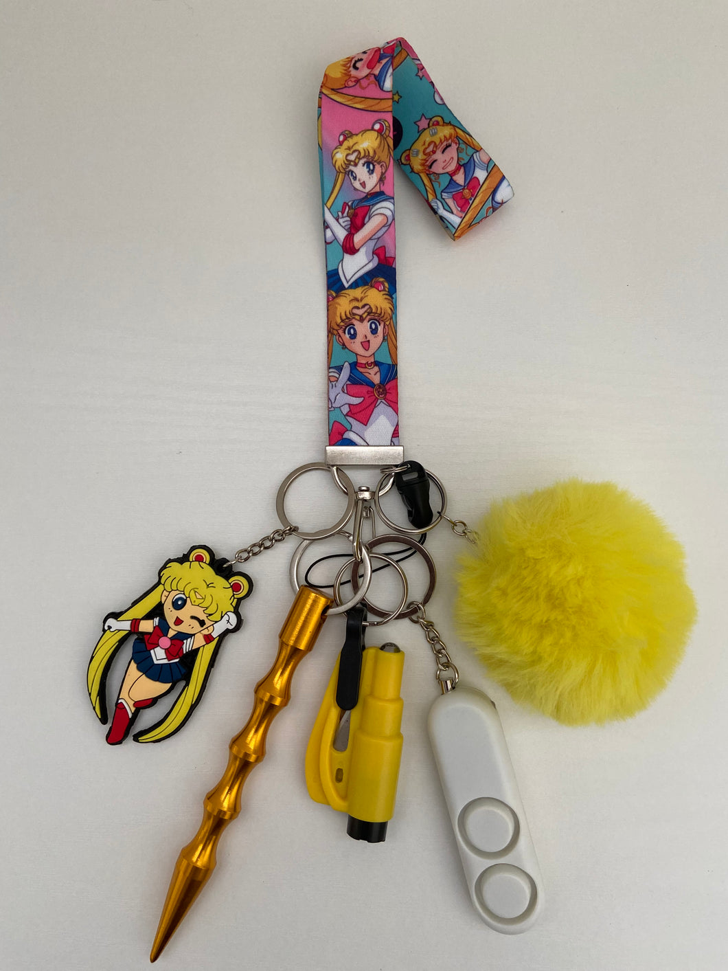 Safety Keychain - The Moon Princess - YELLOW