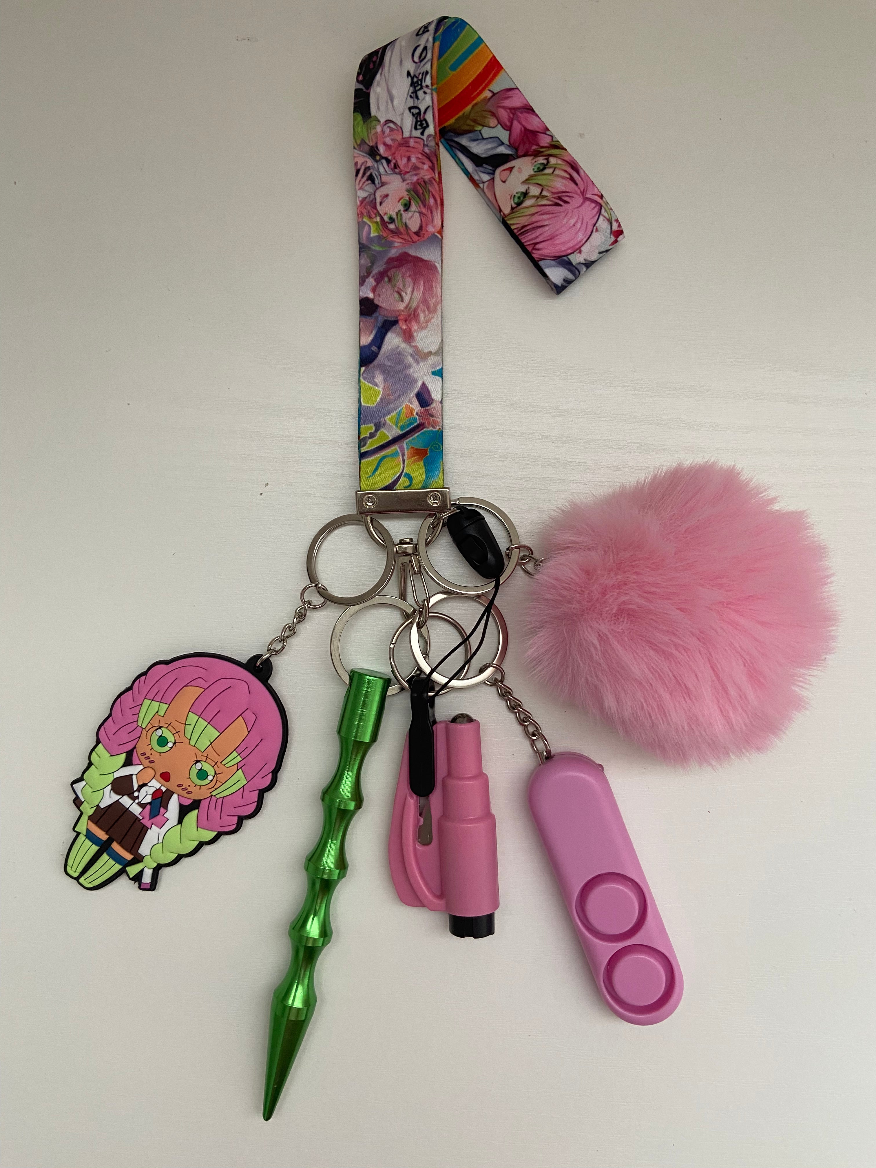 Safety Keychain - Pink demon slayer – otakubait